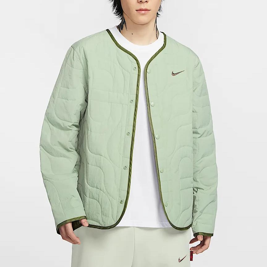 Nike Cny Sportswear Snake Welcoming Series Single-Breasted Fashion Versatile V-Neck Jacket Men Jacket Horizon-Green HV8204-370