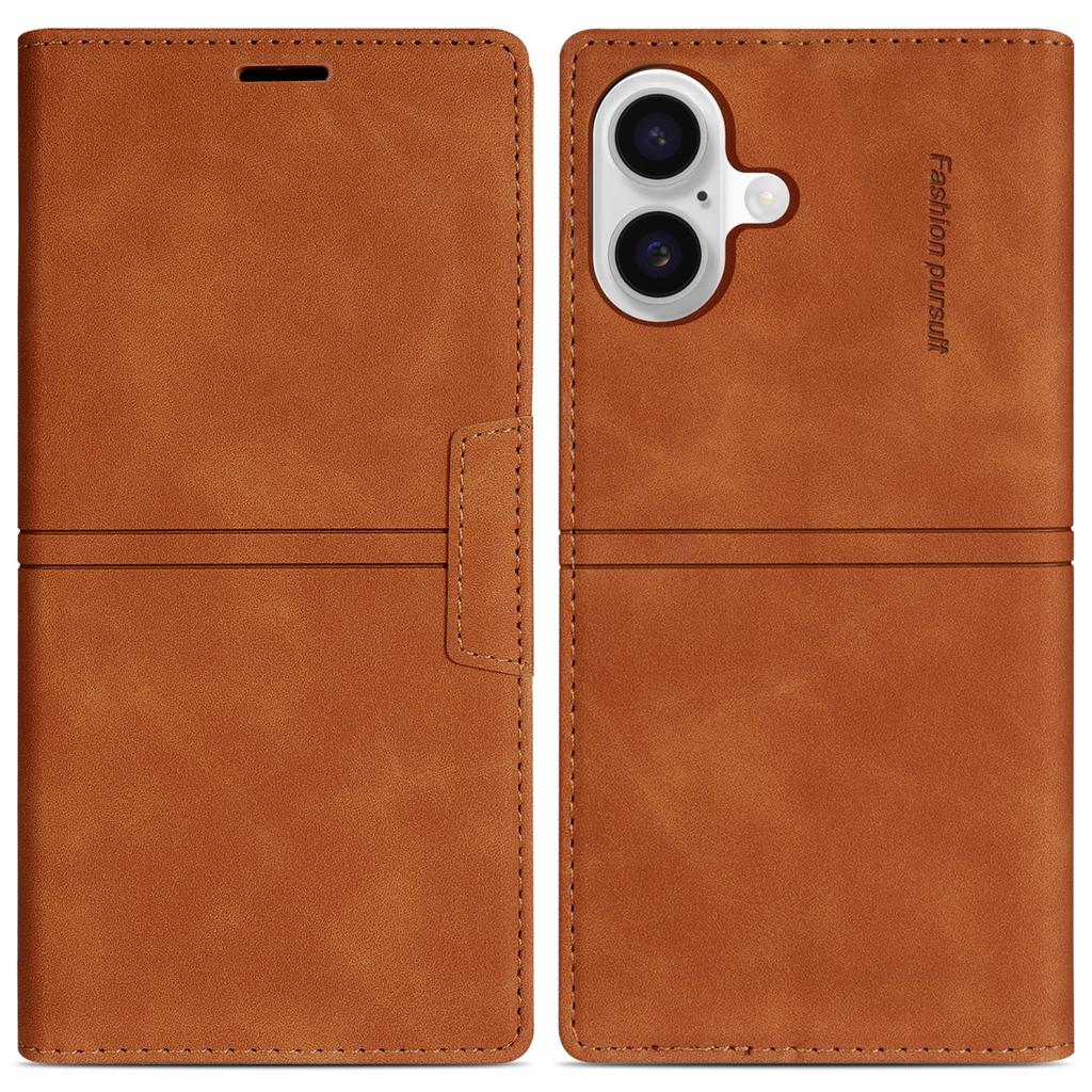 For iPhone 16 Wallet Case Magnetic Closing Leather Phone Cover