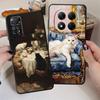 Cartoon Oil Painting Cat Case for Xiaomi Redmi Note 14 10 K80 A1 14C 13 Pro Plus 12C 13C 9 8 7 A4 A5 12 11 A3 Phone Cover K40 A2