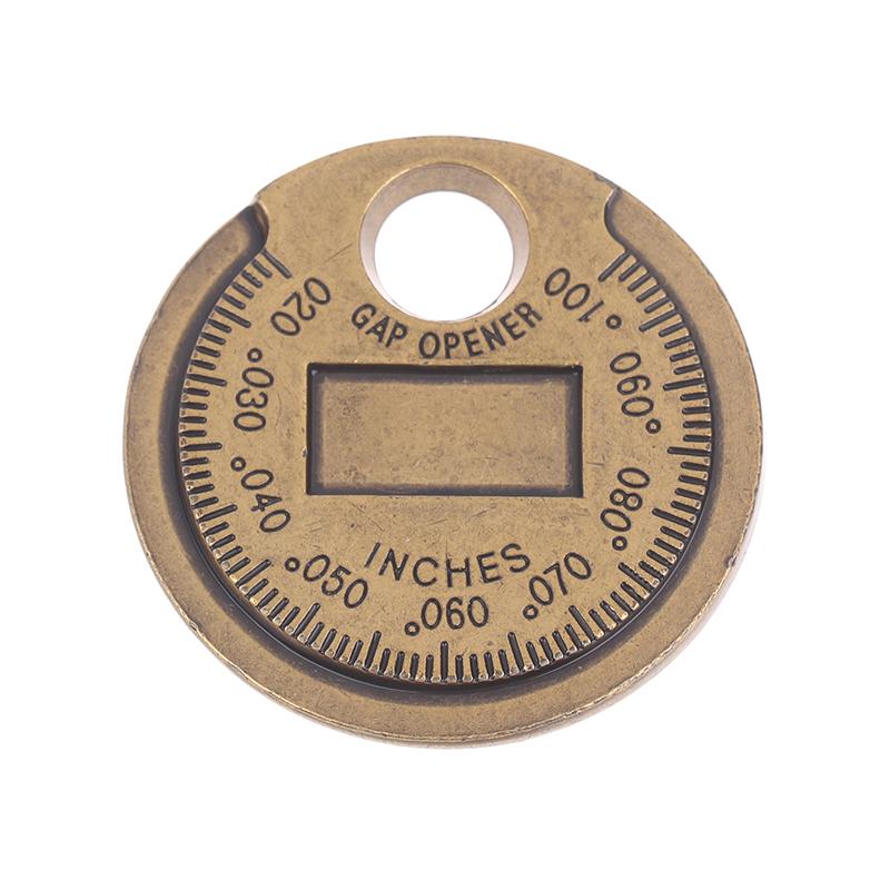 Coin- Type 0.6-2.4Mm 0.02-0.10 Inch Spark Plug Gap Gauge Measurement Tool Range Spark Plug Gage Caliber Measuring Tool