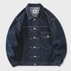 Shawn Yue Men's Retro Dark Blue Denim Jacket - Casual Spring & Autumn Workwear