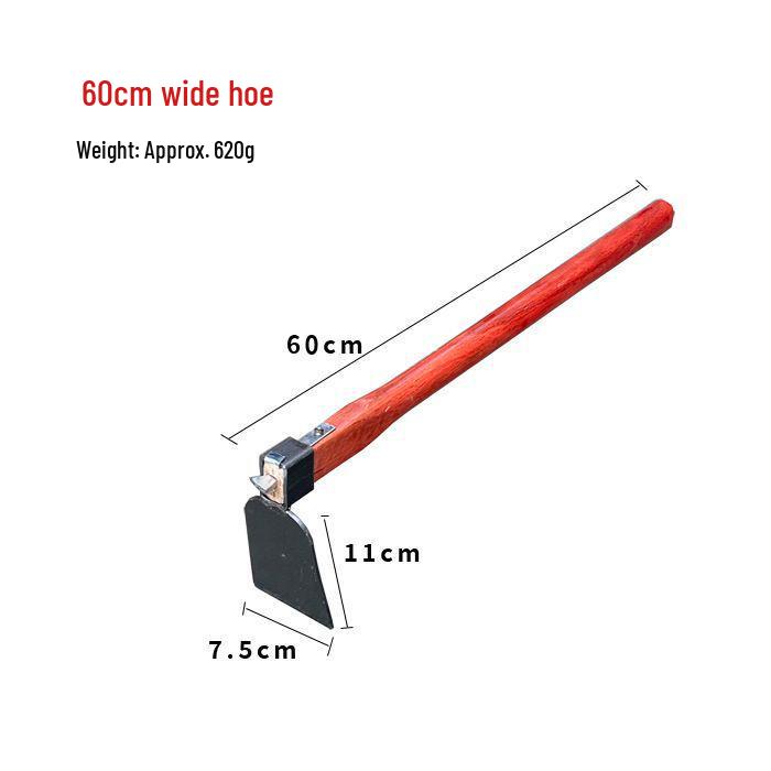Wooden Handle Garden Hoe for Weeding, Digging, and Planting Vegetables & Flowers
