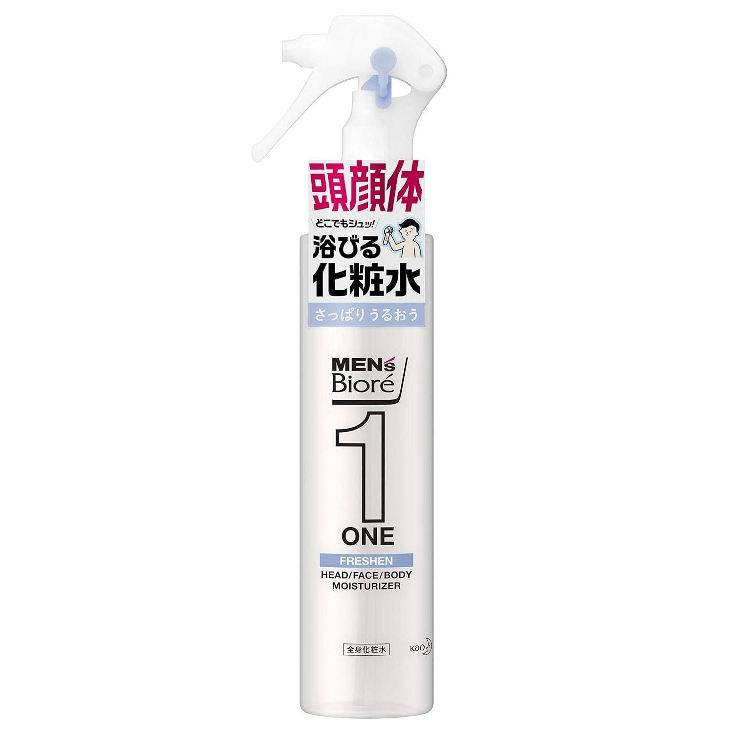 Mens Biore One Body Lotion Spray Refreshing Moisturizing Type 150ml - that can be used head face body.