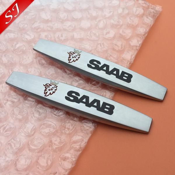 

2 x 3D Металлический Значок Наклейка Эмблема Декаль на Боковую Дверь Автомобиля для SAAB 9-3 9-5 93 95 900 9000 9-2X 9-3X 9-4X 9-5X и т.д.. (10см x 1см)