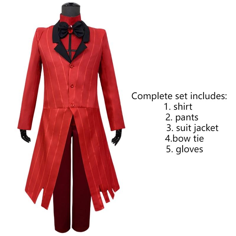 

Helluva Hazbin Hotel Boss Cosplay Costume Halloween Parties Performance Stage XL красный