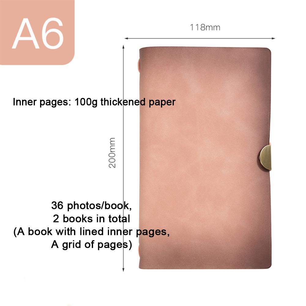 (Logo can be engraved) A6 leather strap notebook, small travel notebook, ledger, student travel diary, memo