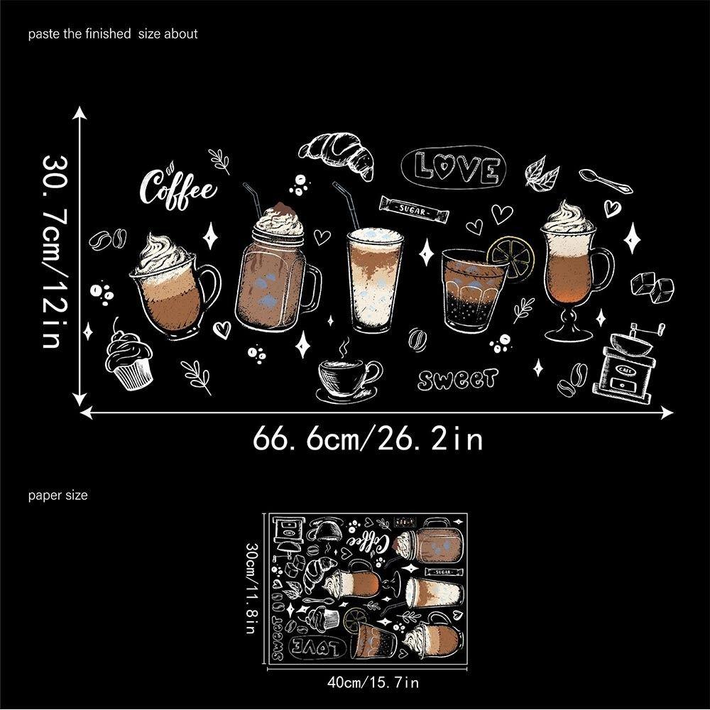 Cartoon Ice Cream Static Window Sticker Multicolor Glass Door Decals Cafe Bread Shop