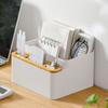 Detachable Wooden Plastic Storage Box Smooth Edge Makeup Organizer  for Home