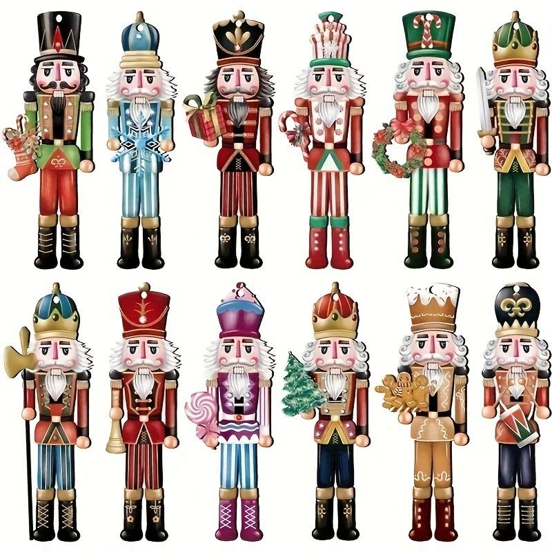 Christmas Nutcracker Soldier Wooden Pendant Xmas Tree Hanging Ornaments Navidad Decor Home  New Year Gifts