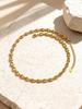 Handmade Strap Chain Necklace Stainless Steel Gold Plated Link Minimalist Tarnish Free Jewelry for Women Bijoux Femme