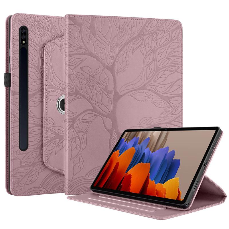 Suitable for Samsung Tab S7 tablet, A7 Lite, Life Tree embossed rotating stand leather case, X205