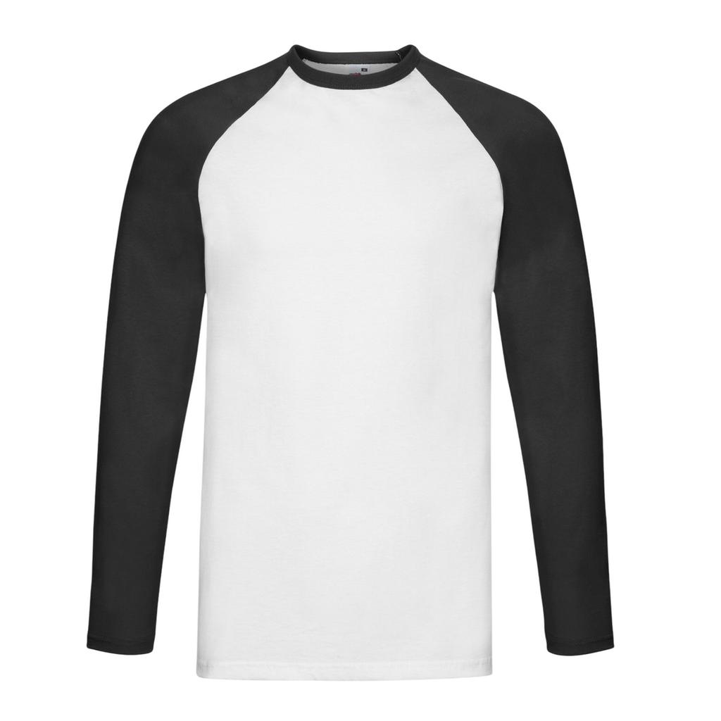 Fruit Of The Loom Mens Valueweight Long-Sleeved Baseball T-Shirt