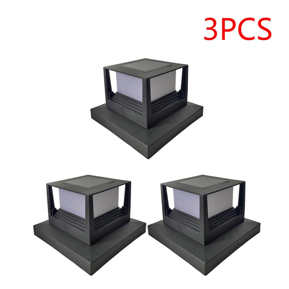 1-5Pcs Solar Post Light IP54 Waterproof Outdoor Lighting LED Column Lantern Patio Fence Pillar Lamp for Courtyard Decoration