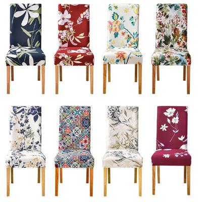 Printing Elactic Chair Cover Spandex Stretch Chair Seat Cover Anti-Dirty Chair Slipcovers For Dinner Room Office Wedding Party