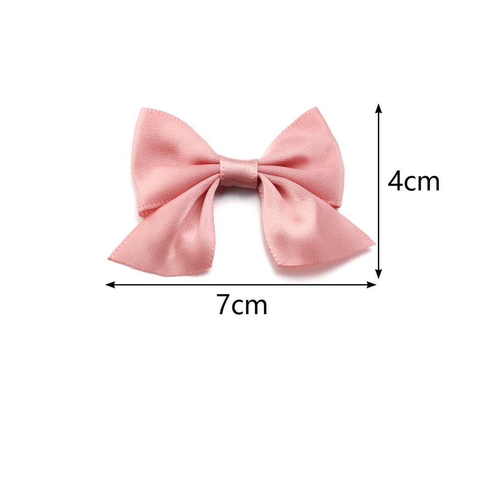 20pcs 4x7cm Polyester Satin Ribbon Bows Colorful Handmade Bow Flower For DIY Christmas Party Clothing Headwear Decor Accessories