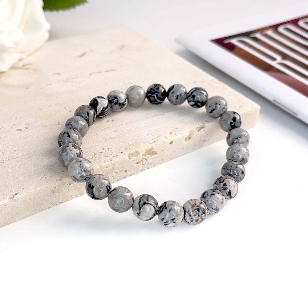 Wholesale 8 Mm Charm Beaded Bracelet Natural Stone Bracelet Crystal Bracelet Natural Stone Beaded Bracelet
