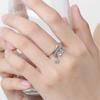 Dangle Ring Tiny Open Rings Statement Finger Rings Dainty Zirconia Jewelry