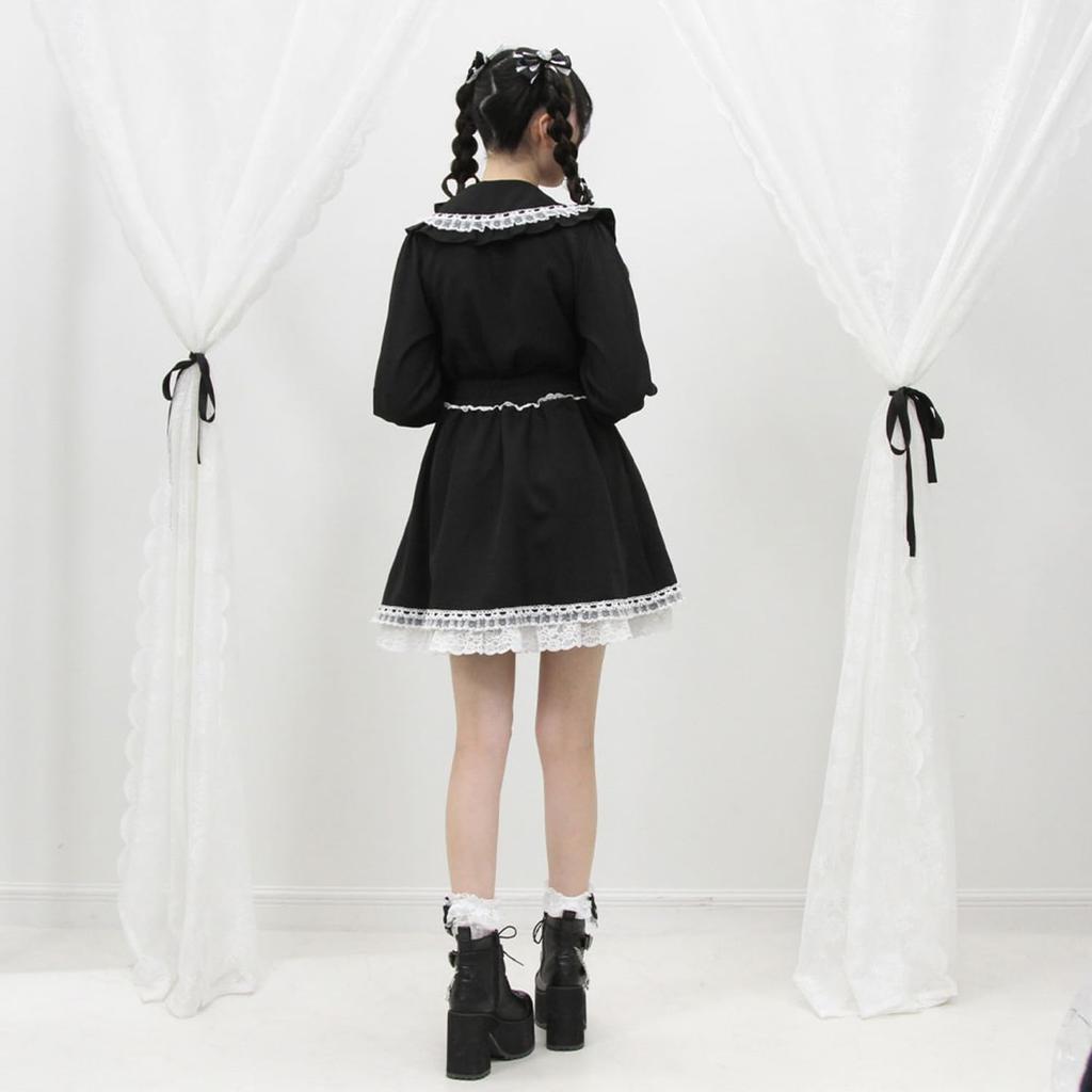 Yumetenbow Ribbon Embroidered Gathered Skirt 535201 Pink X White