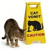 1Pc Cats Vomit Caution Signs Cats Vomits Warning Signs Desk Decorations Funny Novelty Cats Vomit Signs for Home Decors