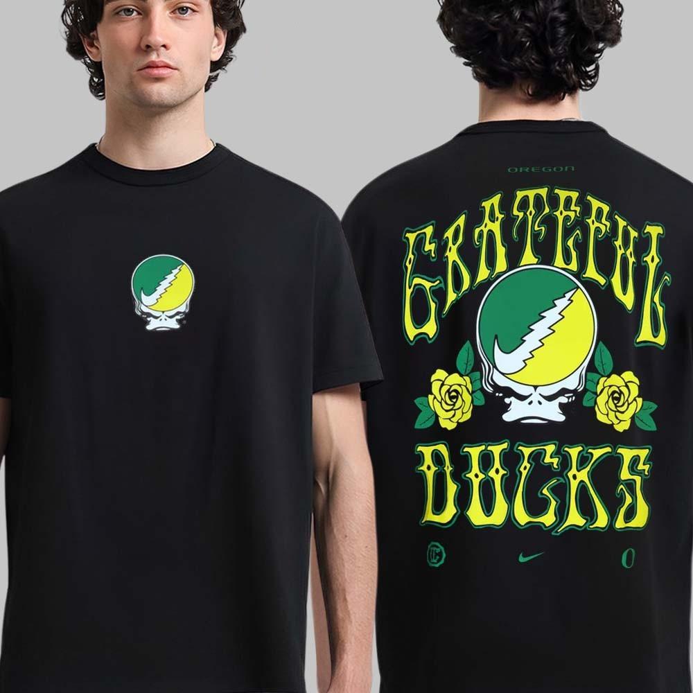 Grateful Dead Oregon Grateful Duck Roses T-Shirt All Size S-4XL Fan Gift XXXXL