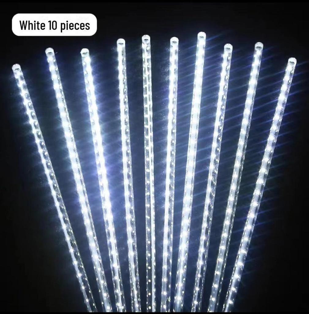 Outdoor Waterproof Solar LED Meteor Shower Lights: Colorful Hanging Tree Decoration for Street and Landscape Atmosphere