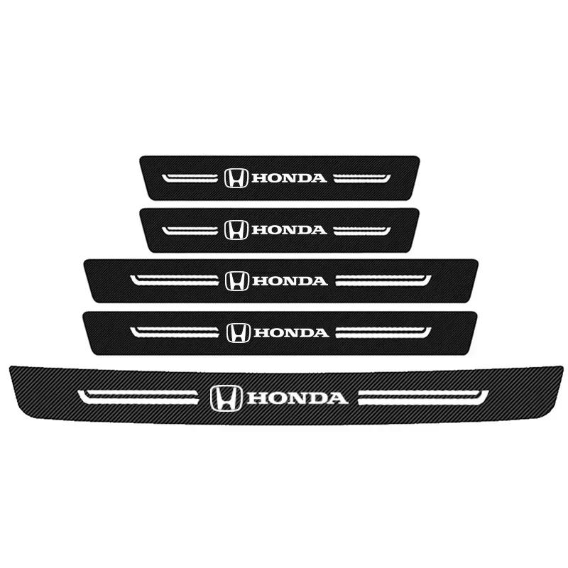 Car Front Rear Door Pedal Plate Threshold Sill Protective Stickers for Honda FIT Civic CRV Accord Jazz HRV Vezel CRZ City Pilot