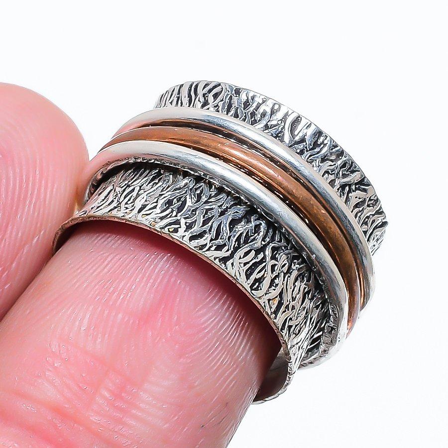 

Подарочное кольцо Natural Meditation Spinner из стерлингового серебра 925 пробы, размер 7 G6h74