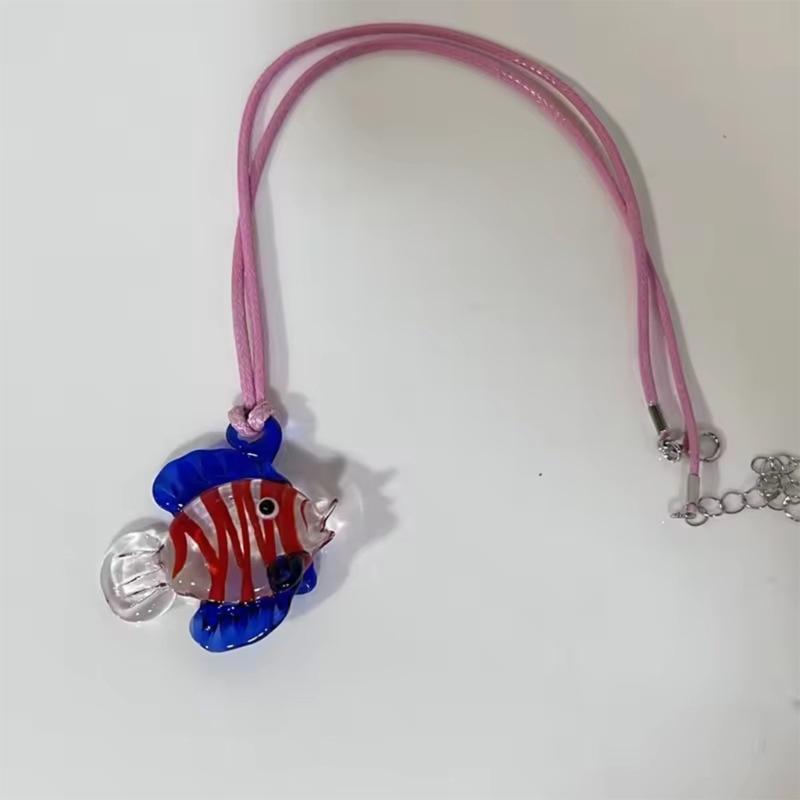 Fish Pendant Necklace Delicate Necklace Adjustable Necklace Comfortable Neck Jewelry Suitable for Various Occasion