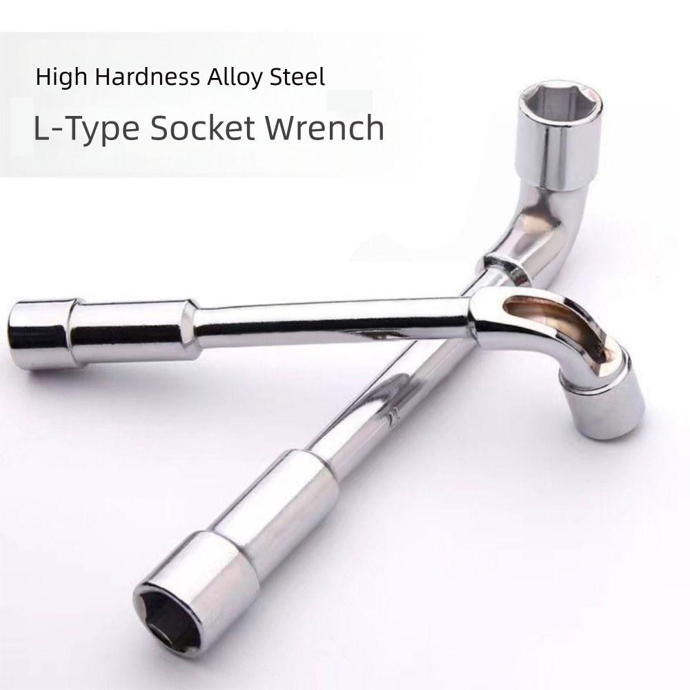 Chrome-vanadium Steel L-shaped Socket Wrench 6-19mm Hand Tool Practical Hex Adapter Spanner