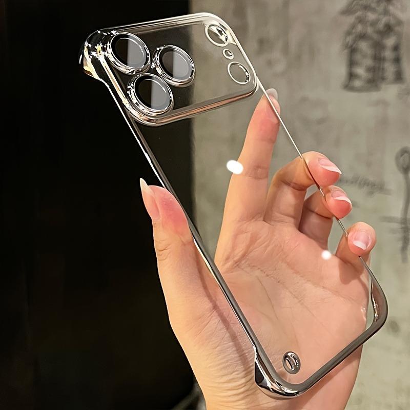 

Plating Frameless Case For iPhone 17 16 15 14 13 Pro Max 17Pro Ultra Thin Shockproof Clear Cover For iPhone17 16 Pro Max iPhone17 Pro Max