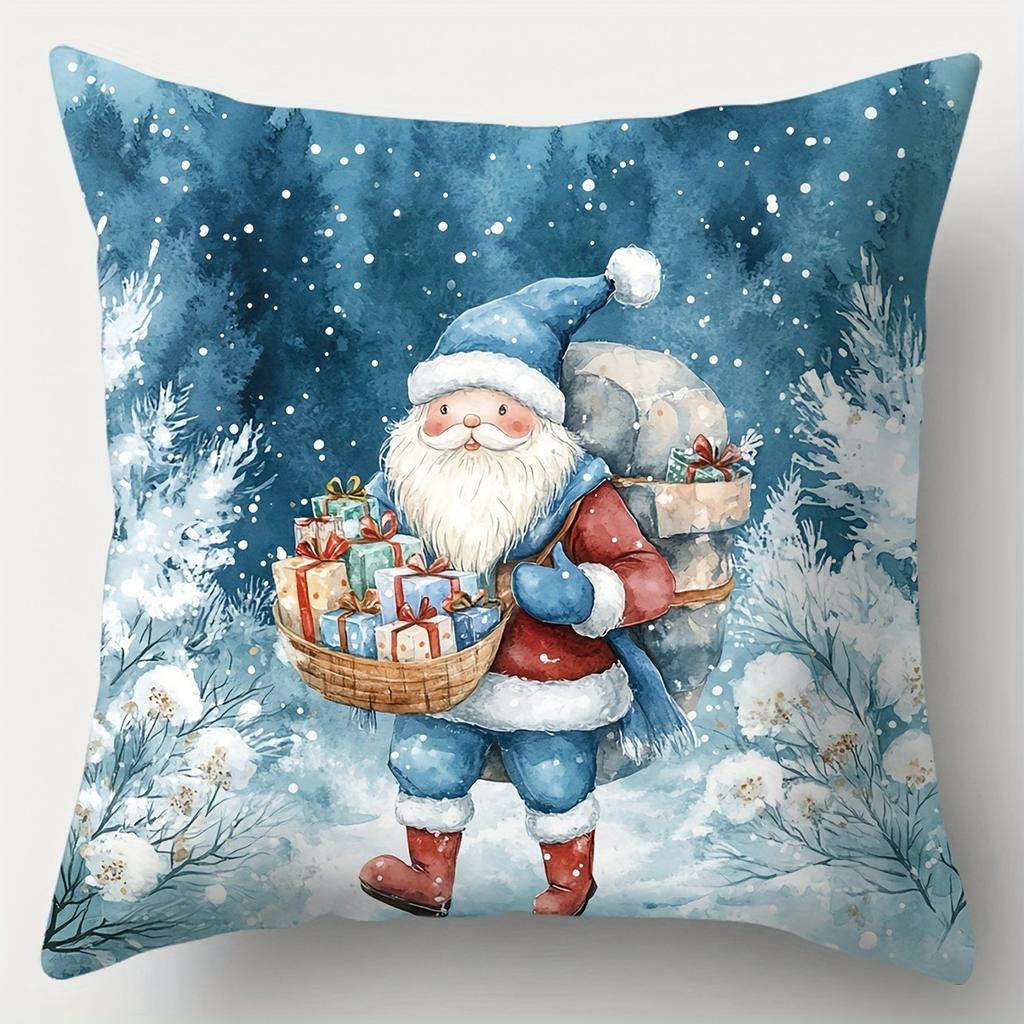 Weihnachtsdekor Kissenbezug niedlicher Weihnachtsmann Schneemann Reh Kissenbezug Sofakissenbezug Heimdekoration Neujahrsgeschenk