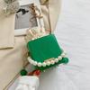 Summer Small Bag 2025 New Internet Celebrity Foreign Style Bucket Bag Casual Simple Messenger Bag Pearl Portable Women's Bag