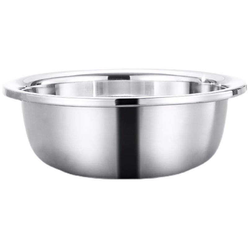 Stainless Steel Basin, Large/Extra-Large: Ideal for Washing Vegetables, Mixing Dough, or Bathing.