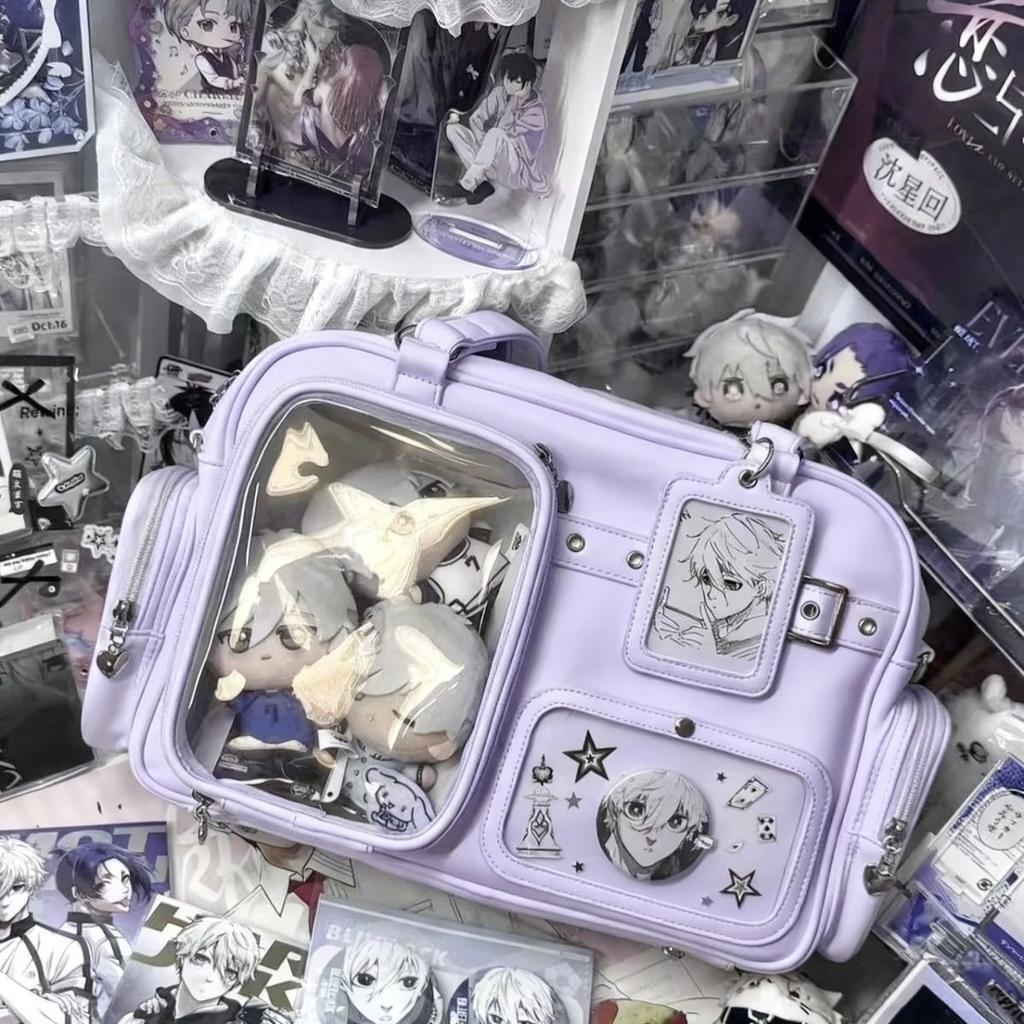 Dopamine DIY Women Ulzzang Ita Bags New Designer Clear Window Doll Show Backpacks Large Capacity Y2K Crossbody Bag for Concert