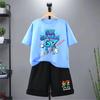 67 Children T-shirt 3-12Yrs Summer Six Seven Print Short-sleeved Cute Funny Fashion Boys Girls Toddler Top+Shorts 2PCasual Set