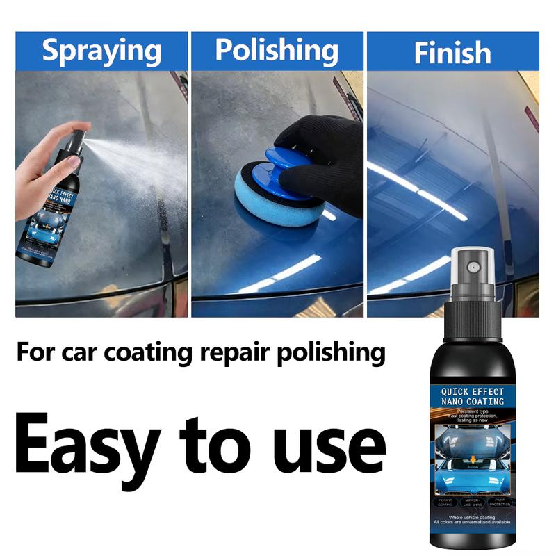 Car Nano Coating Brightening Cars Paint Kit - Professional Auto Polishing Tool, High Gloss Car Paint Scratch Repair Protection