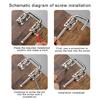 Steel Door Fastener Door Lock set with Mounting Hardware 180° Rotation Capacity easy installs for patios & Interior door