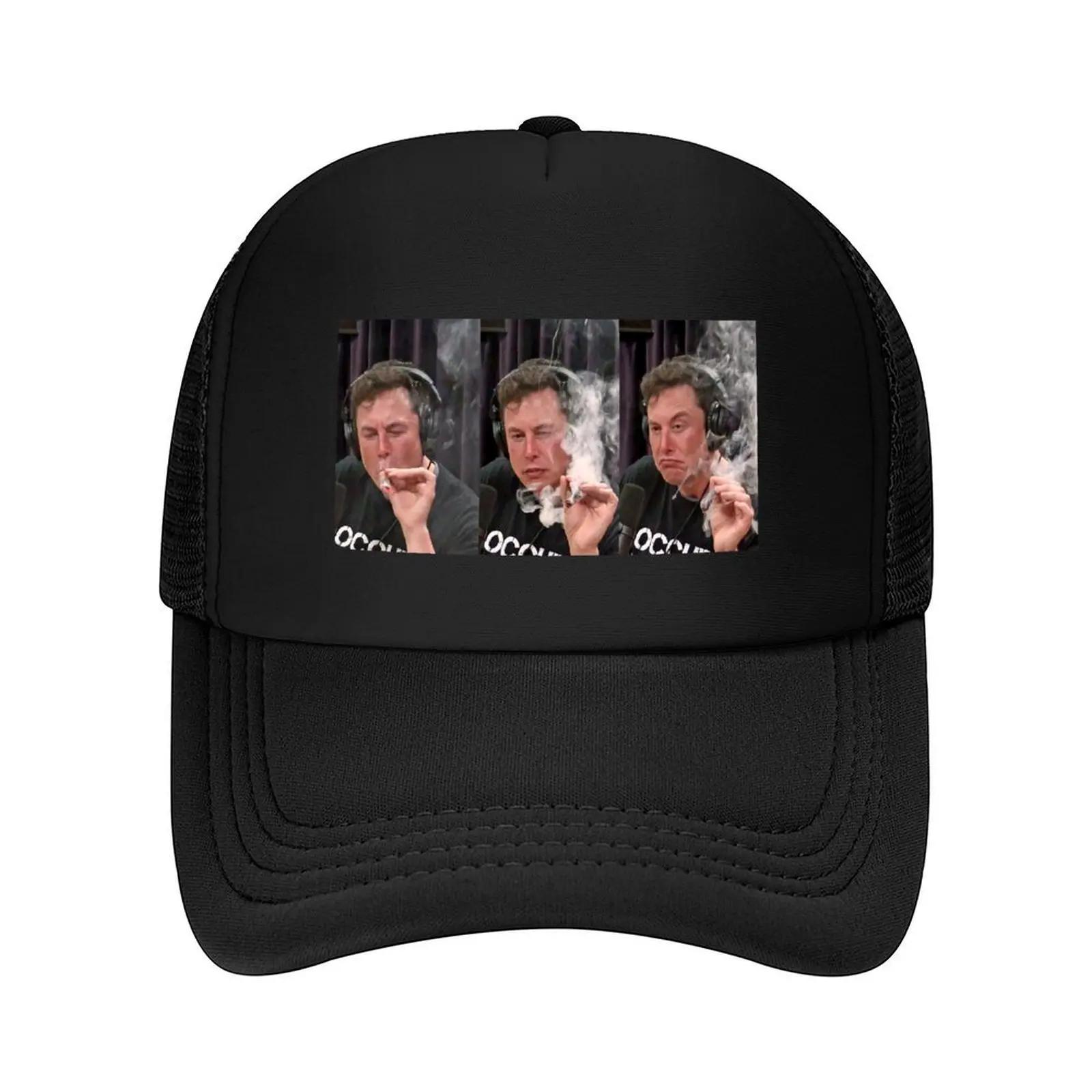 Elon Musk Smoking Weed On Joe Rogan Experience Picture Baseball Cap Golf Wear fun hats party Hat Ladies Mens