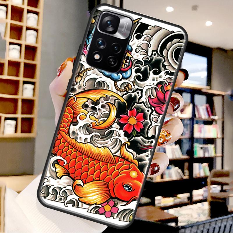 Japanese Koi Case For Xiaomi Redmi Note 12 11 10 9 8 Pro Note 12S 11S 10S 9S Cover For Redmi 9 10 12 C