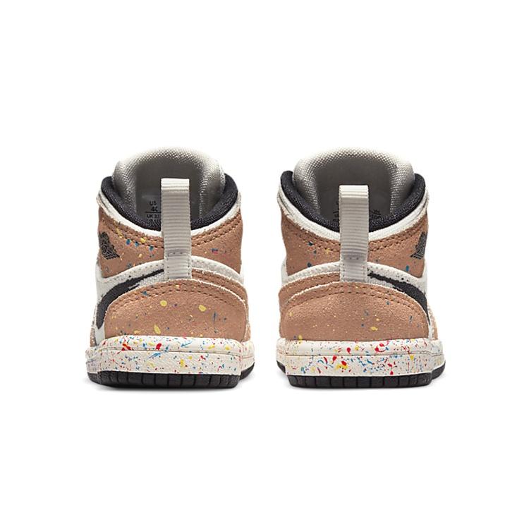 (TD) Air Jordan 1 Mid SE 'Brushstroke Paint Splatter' Baby DA8012-100