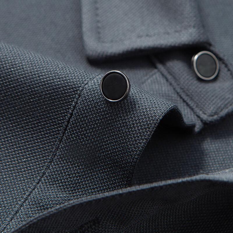 Hodo Men's Merino Wool & Silk Blend Long-Sleeve Polo Shirt