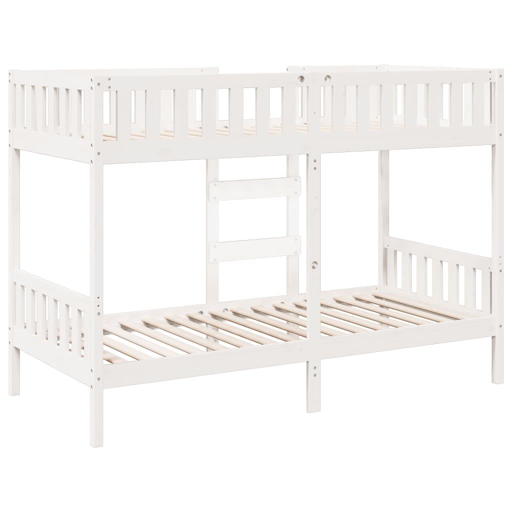 Bunk Bed White 90 x 190 cm Solid Pine Wood