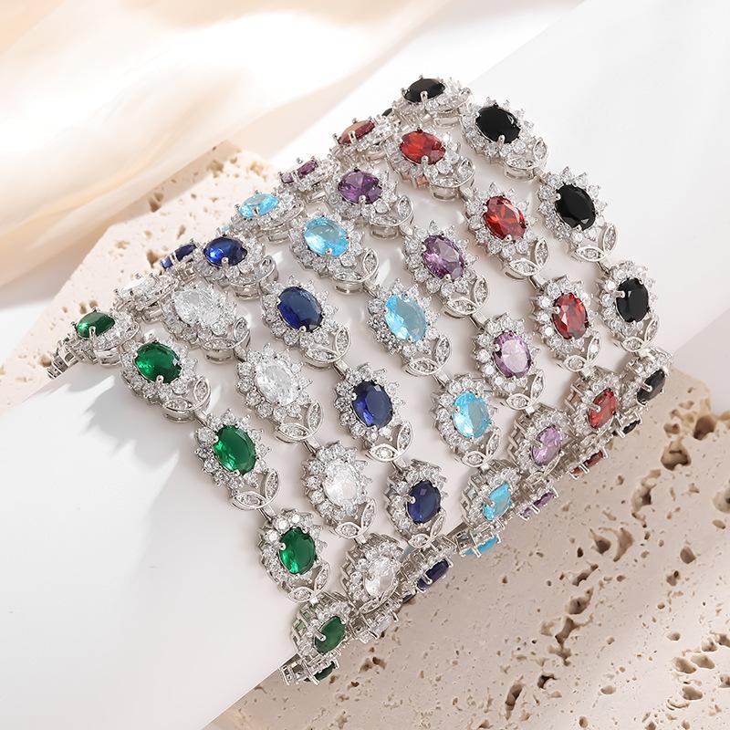 Personalisierte Trendige Modische Damen Einfaches Eingelegtes Zirkon Armband Leichter Luxus Vielseitiger Schmuck