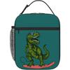 Dinosaur Lunch Box Insulated Lunch Bag, Polyester, 10 X 4 X 8 Inches, Reusable, Portable, Spacious, Easy To Clean