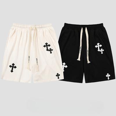 VibeStreet Hip-hop Europeo y Americano Deporte Japonés Pantalones de Cinco Puntos Marca de Tendencia Masculina Calle Holgados Pierna Ancha Casual Cordón Pantalones Cortos