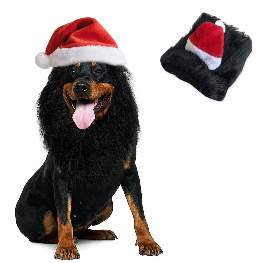 

Cute Santa Claus Hat for Dog Funny Xmas Cap New Year Christmas Dog Hat Christmas Decorations S чёрный