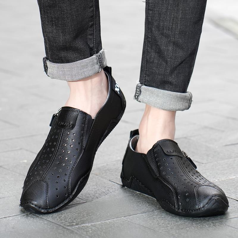 Fashionable Summer New Casual and Comfortable Octopus Bean Shoes for Men's Hollow Breathable Outdoor Sports and Casual Shoes