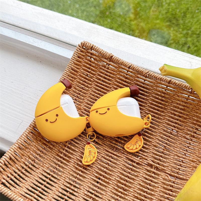 Banana for AirPods pro1 apple bluetooth wireless headset cover 1/1 generation cute silicone creative pendant