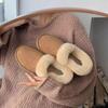 Big Celebration Thick-soled Low-top Snow Boots Women's Sheepskin and Fur Integrated 2025 New One-pedal Fluffy Winter Cotton Shoes