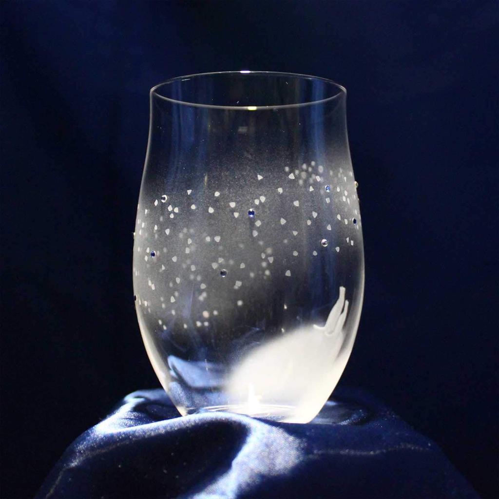 Atelier Kies Cat Motif Glass Set Milky L 360ml M 270ml (Blue Way, + Pair)